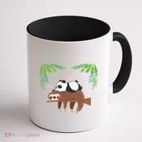 Sleeping Panda Sloth Gift Coffee Mug thumb 1