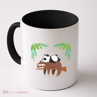 Sleeping Panda Sloth Gift Coffee Mug thumb 0