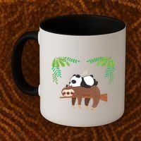 Sleeping Panda Sloth Gift Coffee Mug thumb 2