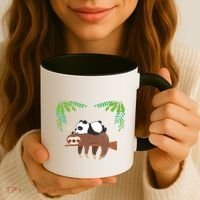 Sleeping Panda Sloth Gift Coffee Mug thumb 3