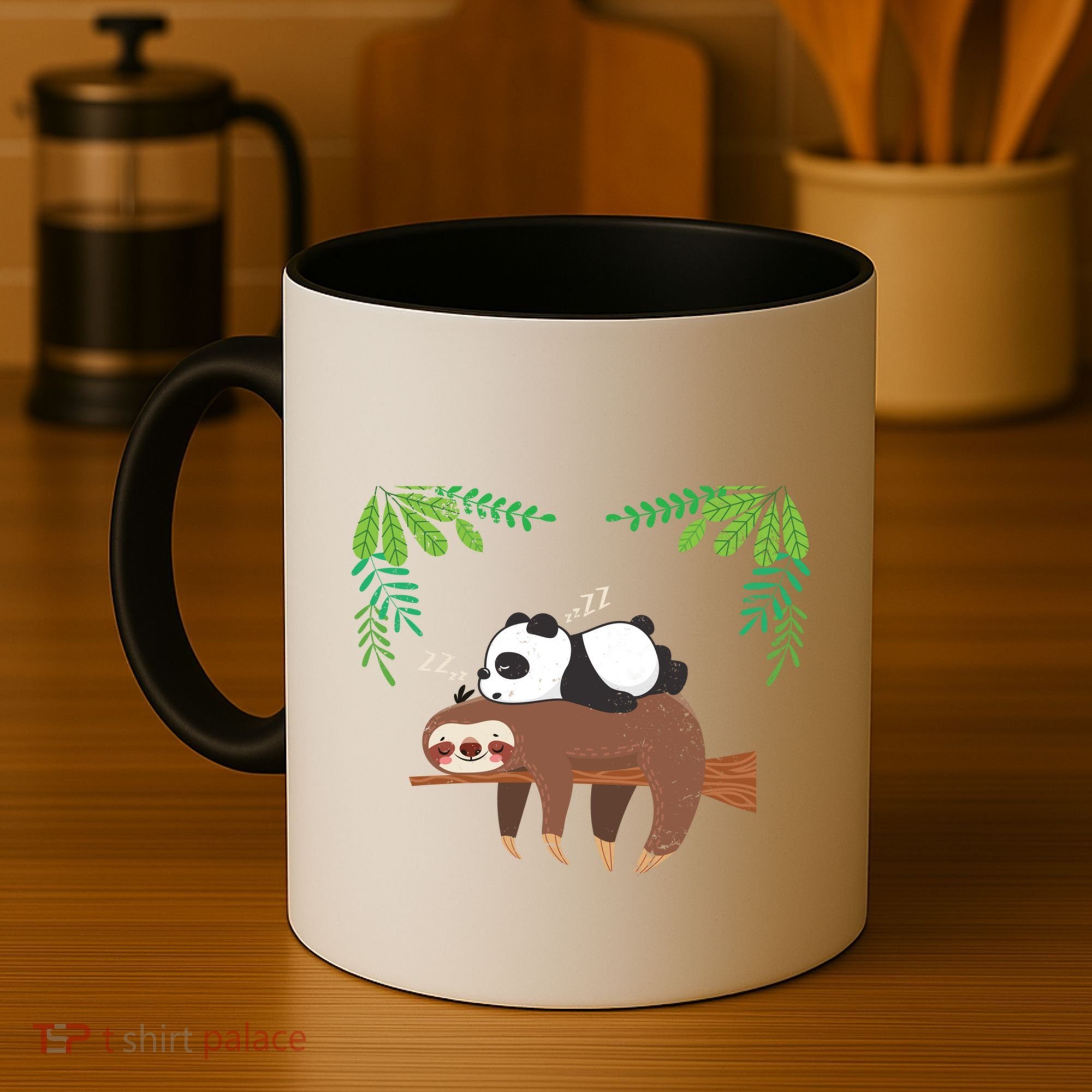 Sleeping Panda Sloth Gift Coffee Mug