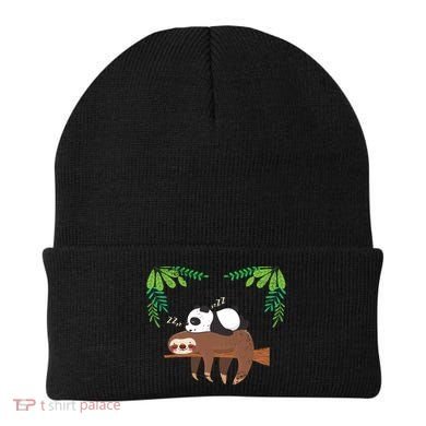 Sleeping Panda Sloth Gift Beanie