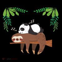 Sleeping Panda Sloth Gift Ornament thumb 1