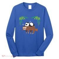 Sleeping Panda Sloth Gift Long Sleeve Shirt thumb 0