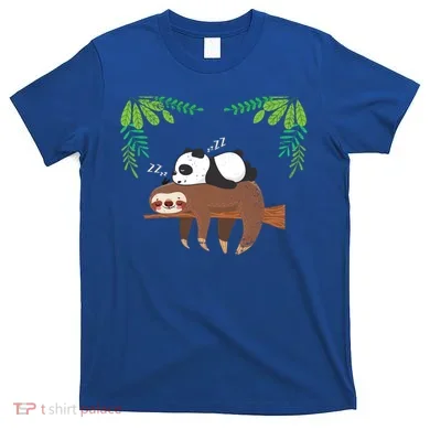 Sleeping Panda Sloth Gift T-Shirt