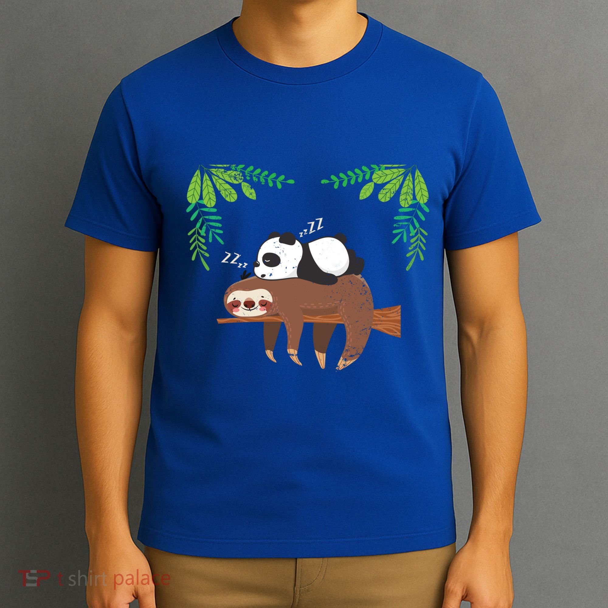 Sleeping Panda Sloth Gift T-Shirt