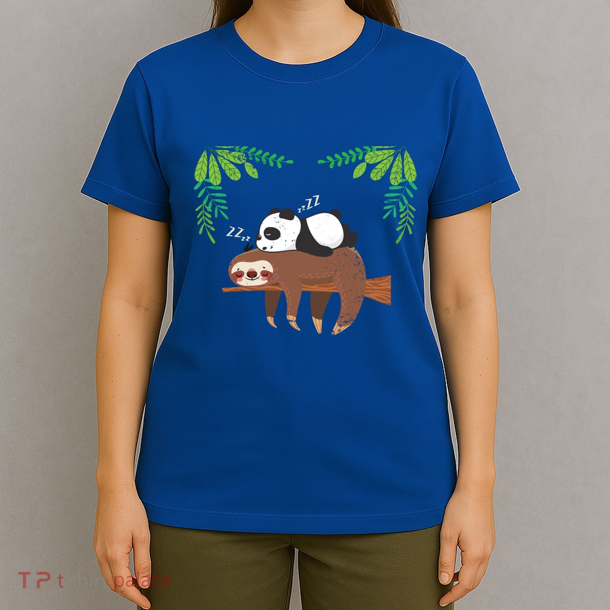 Sleeping Panda Sloth Gift T-Shirt