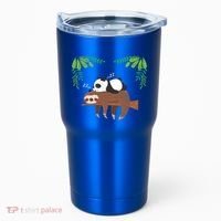 Sleeping Panda Sloth Gift Tumbler thumb 0