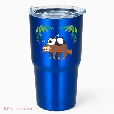 Sleeping Panda Sloth Gift Tumbler