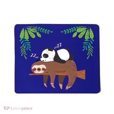 Sleeping Panda Sloth Gift Mousepad