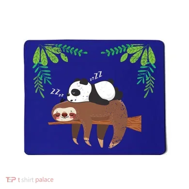 Sleeping Panda Sloth Gift Mousepad