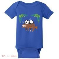 Sleeping Panda Sloth Gift Baby Bodysuit thumb 0
