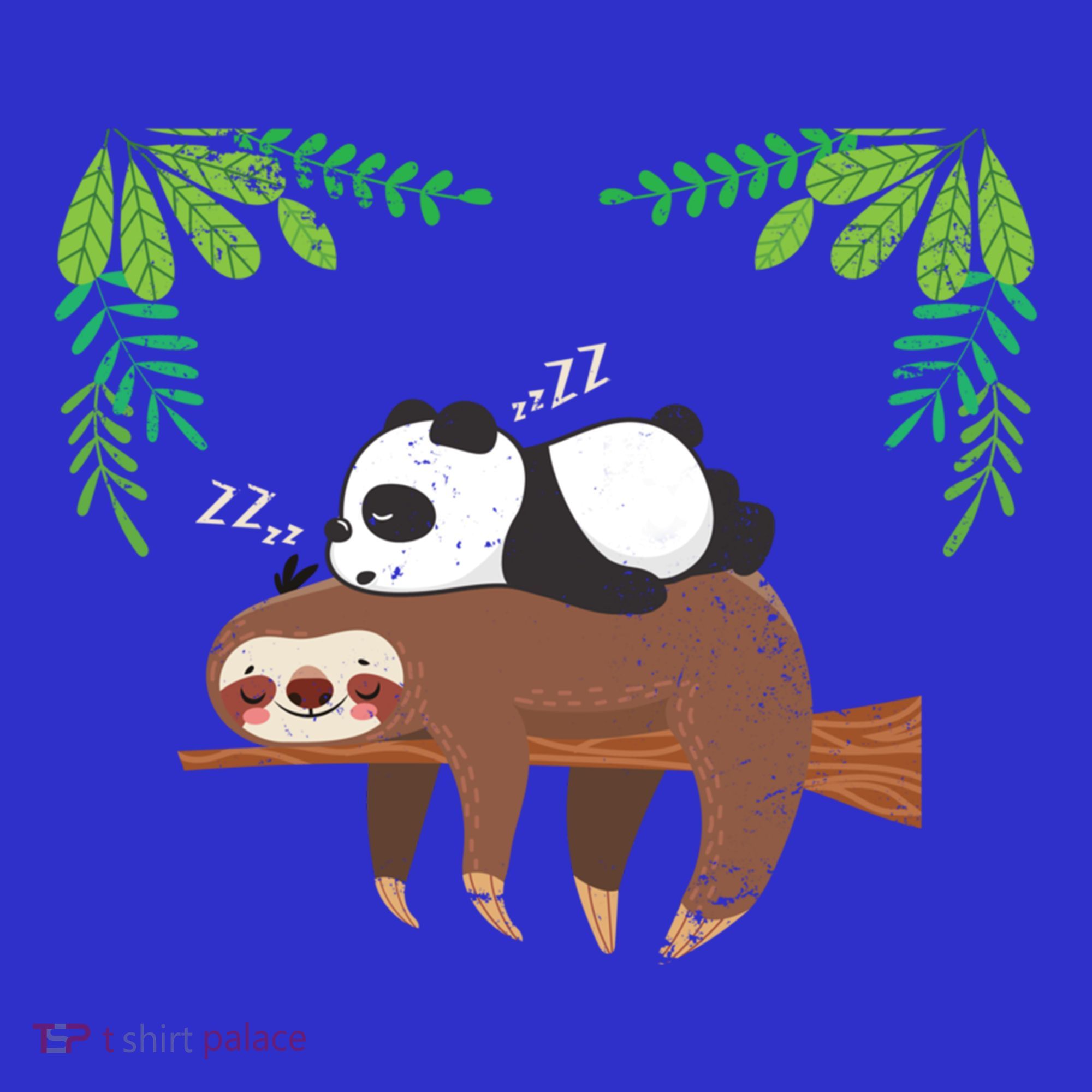 Sleeping Panda Sloth Gift Toddler Hoodie