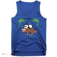 Sleeping Panda Sloth Gift Tank Top thumb 0