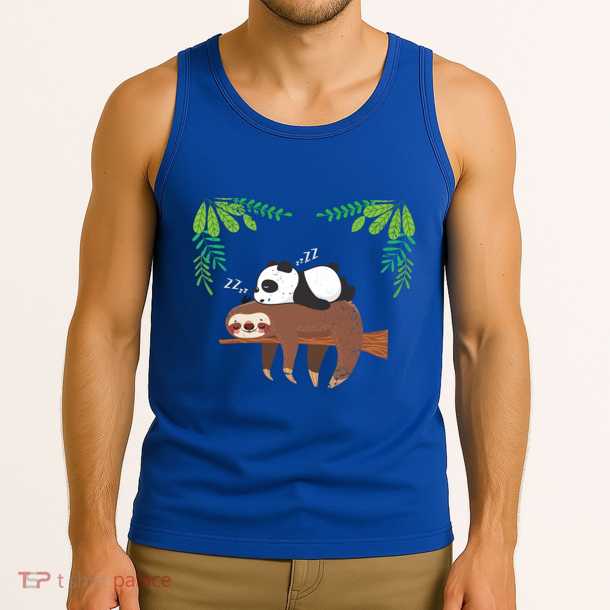 Sleeping Panda Sloth Gift Tank Top