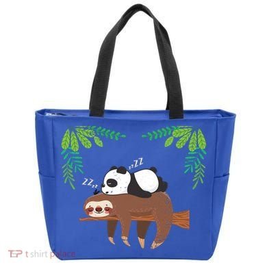 Sleeping Panda Sloth Gift Tote Bag