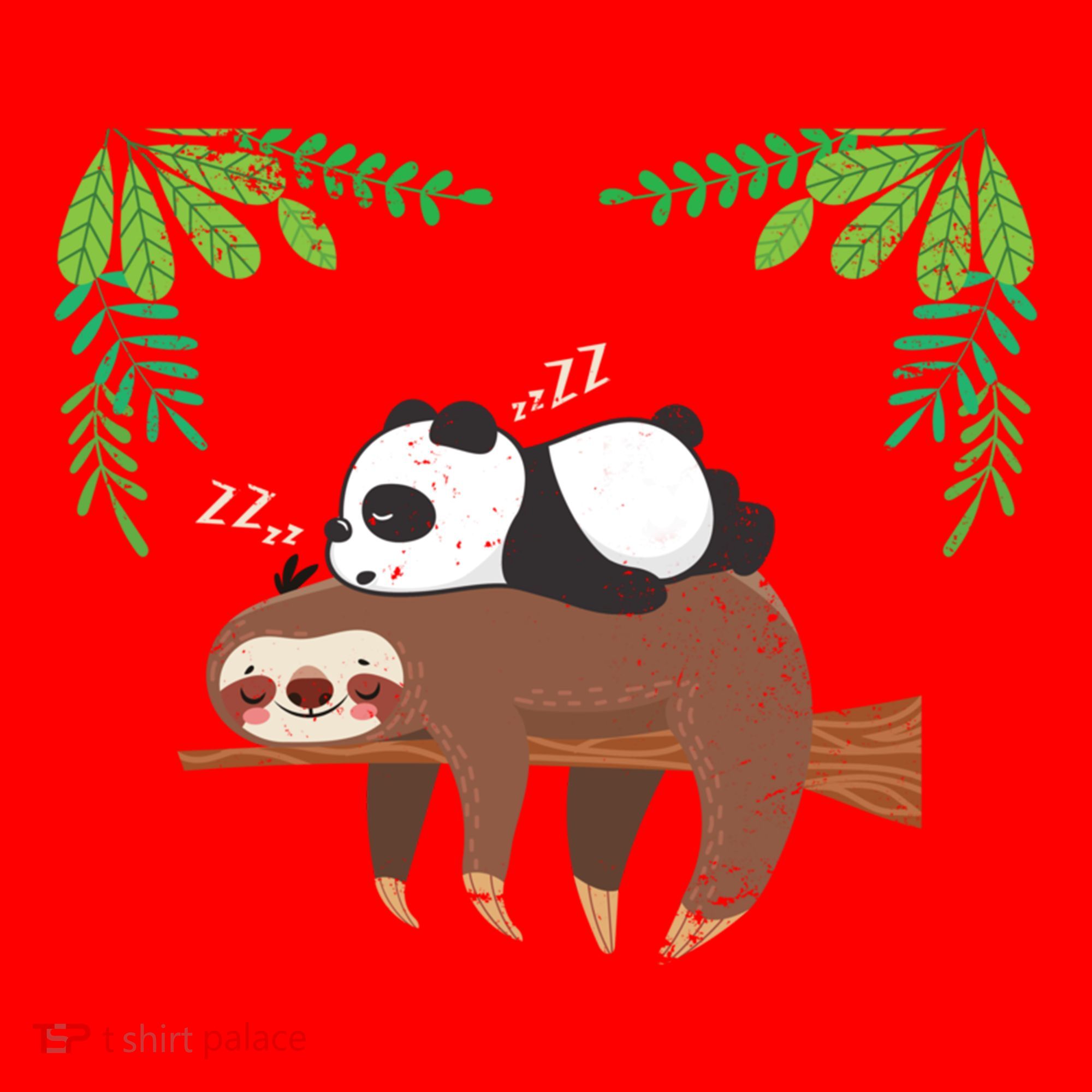 Sleeping Panda Sloth Gift Santa Hat