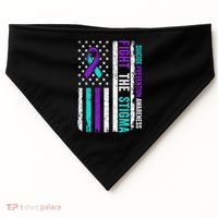 Suicide Prevention Support Fight Stigma Suicide Awareness USA-Made Doggie Bandana thumb 0