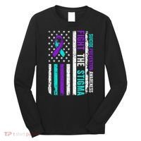 Suicide Prevention Support Fight Stigma Suicide Awareness Long Sleeve Shirt thumb 0