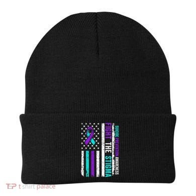 Suicide Prevention Support Fight Stigma Suicide Awareness Beanie