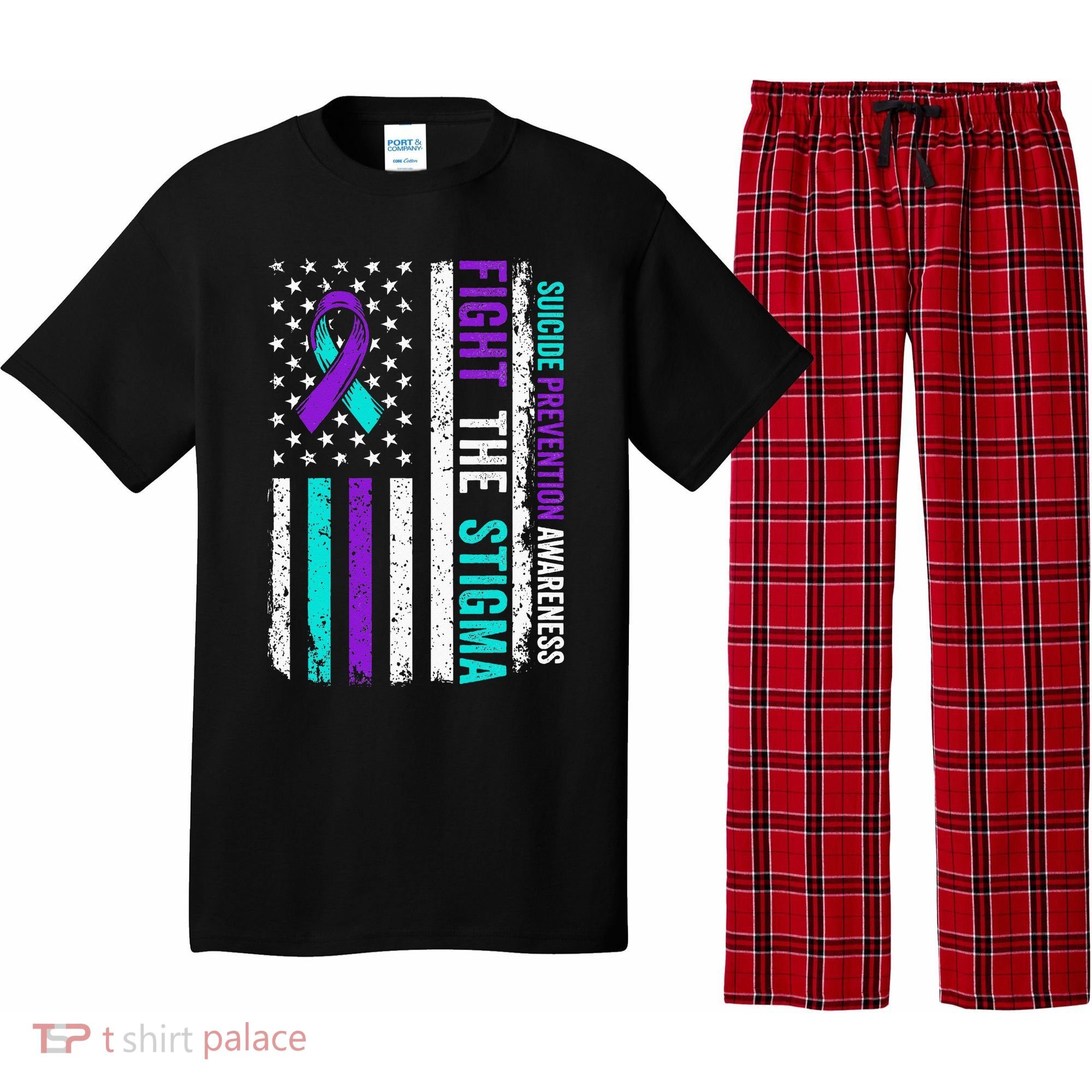 Suicide Prevention Support Fight Stigma Suicide Awareness Pajama Set