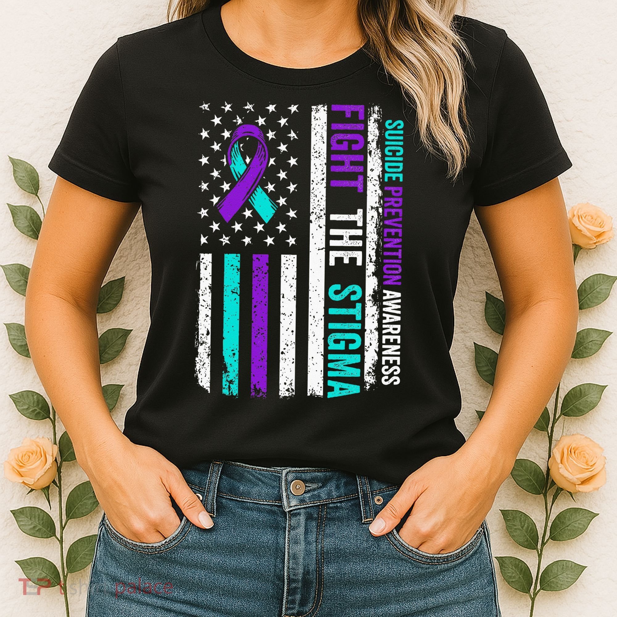 Suicide Prevention Support Fight Stigma Suicide Awareness Women's T-Shirt