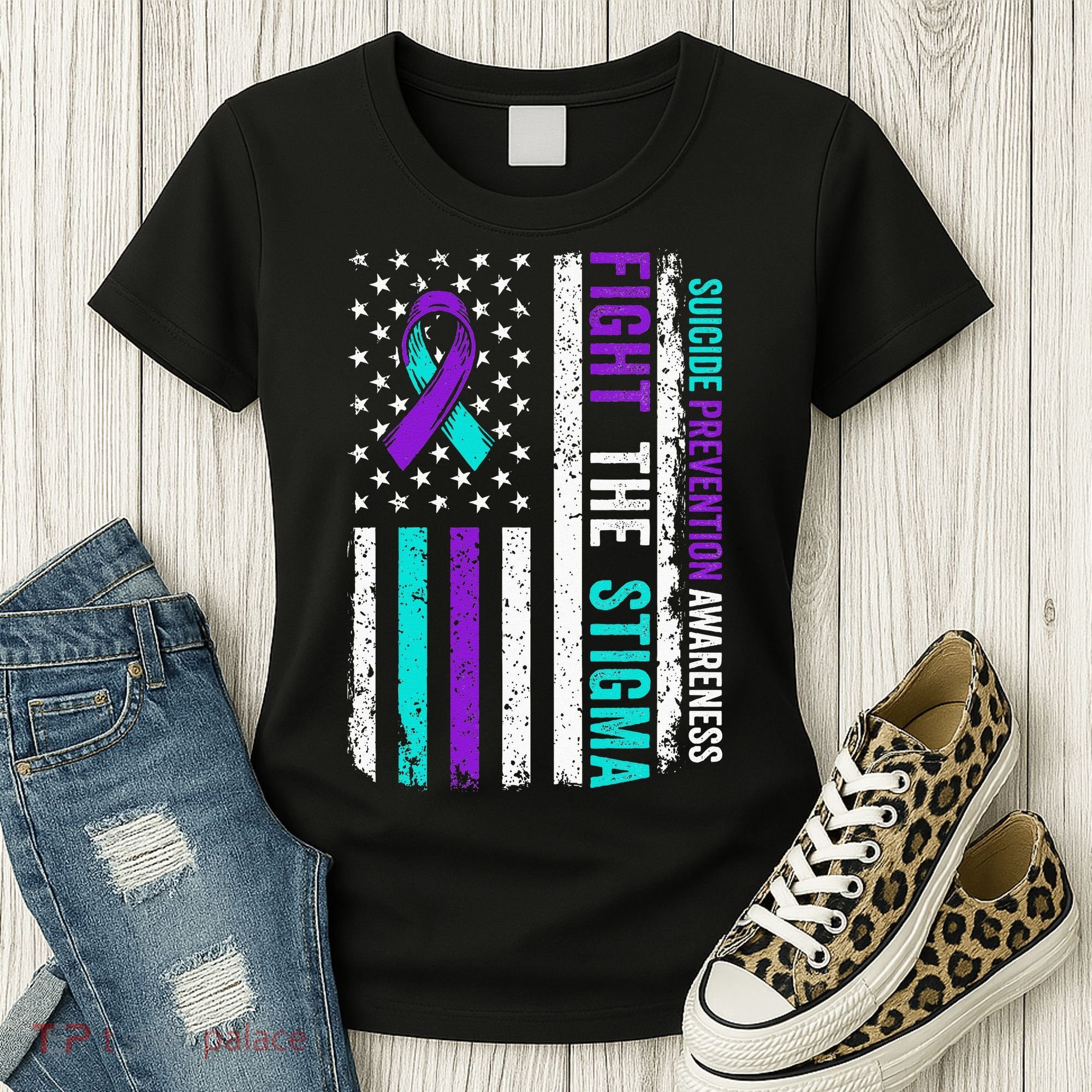 Suicide Prevention Support Fight Stigma Suicide Awareness Women's T-Shirt