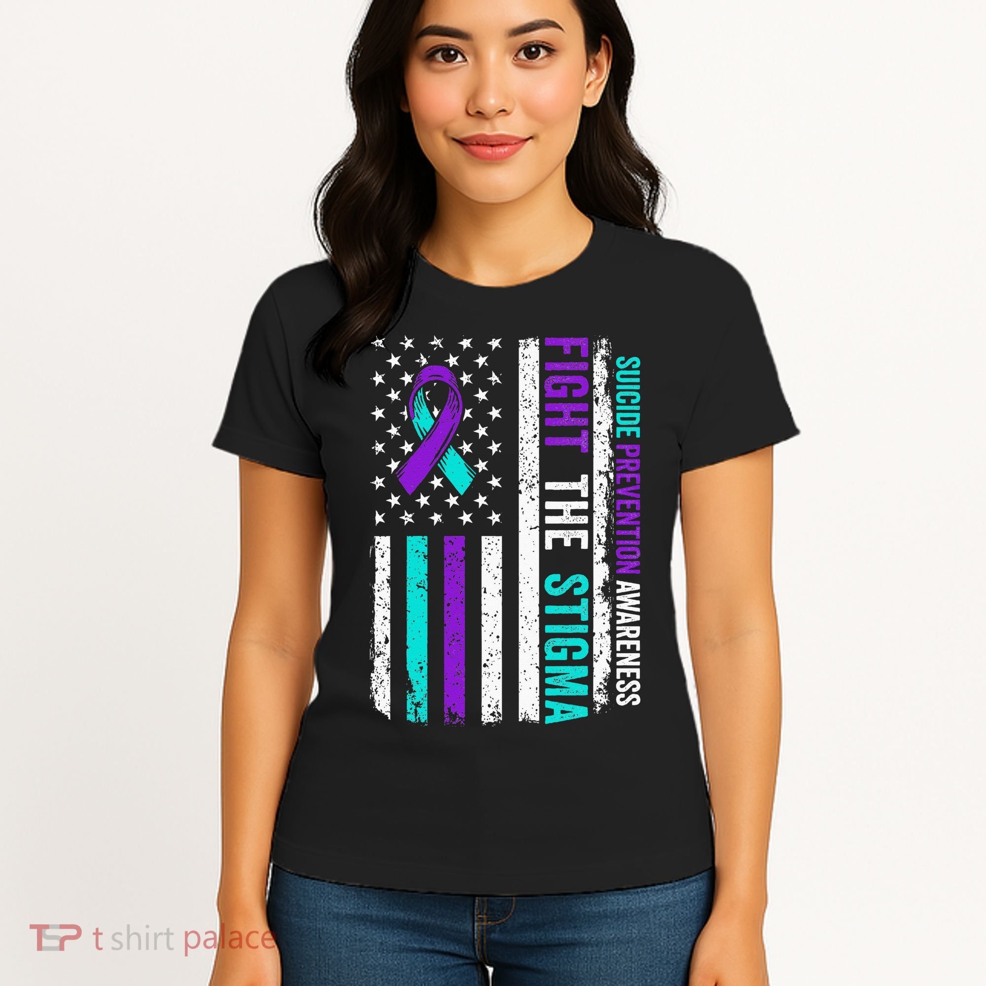 Suicide Prevention Support Fight Stigma Suicide Awareness Women's T-Shirt