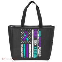 Suicide Prevention Support Fight Stigma Suicide Awareness Tote Bag thumb 0