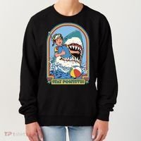 Stay Positive Shark Attack Comic Women's Sweatshirt thumb 0