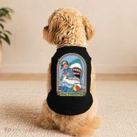 Stay Positive Shark Attack Comic Doggie Tank thumb 2