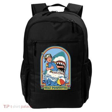 Stay Positive Shark Attack Comic Backpack