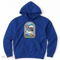 Stay Positive Shark Attack Comic Hoodie thumb 0