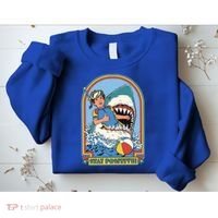 Stay Positive Shark Attack Comic Sweatshirt thumb 2