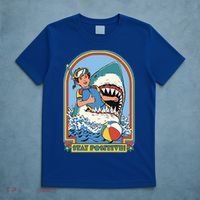 Stay Positive Shark Attack Comic T-Shirt thumb 5