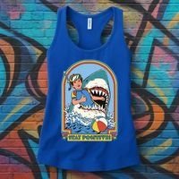 Stay Positive Shark Attack Comic Women's Tank Top thumb 3