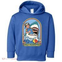 Stay Positive Shark Attack Comic Toddler Hoodie thumb 0
