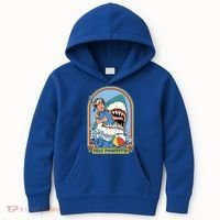 Stay Positive Shark Attack Comic Kids Hoodie thumb 0