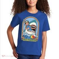 Stay Positive Shark Attack Comic Kids T-Shirt thumb 2