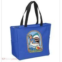 Stay Positive Shark Attack Comic Tote Bag thumb 2
