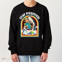 Stay Positive Shark Lover Wildlife Ocean Sea Animal Lover Women's Sweatshirt thumb 0