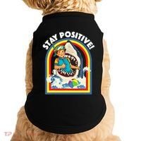 Stay Positive Shark Lover Wildlife Ocean Sea Animal Lover Doggie Tank thumb 0