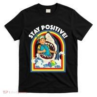 Stay Positive Shark Lover Wildlife Ocean Sea Animal Lover T-Shirt thumb 0