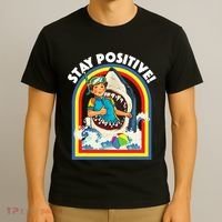 Stay Positive Shark Lover Wildlife Ocean Sea Animal Lover T-Shirt thumb 3