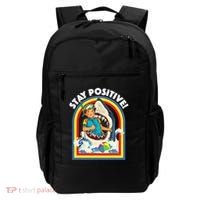 Stay Positive Shark Lover Wildlife Ocean Sea Animal Lover Backpack thumb 0