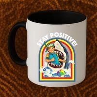 Stay Positive Shark Lover Wildlife Ocean Sea Animal Lover Coffee Mug thumb 2