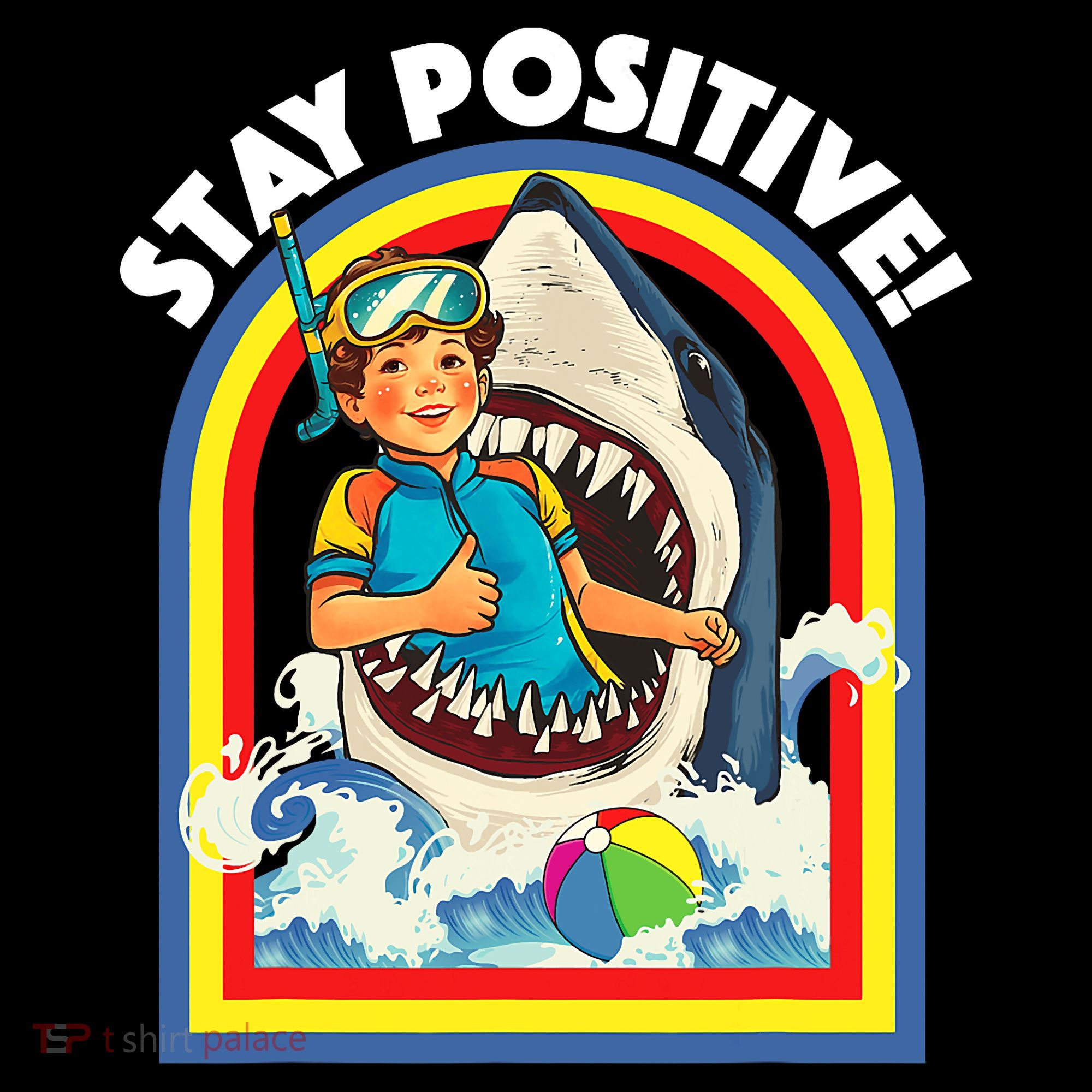 Stay Positive Shark Lover Wildlife Ocean Sea Animal Lover Coffee Mug