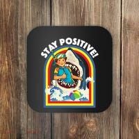 Stay Positive Shark Lover Wildlife Ocean Sea Animal Lover Coaster thumb 0
