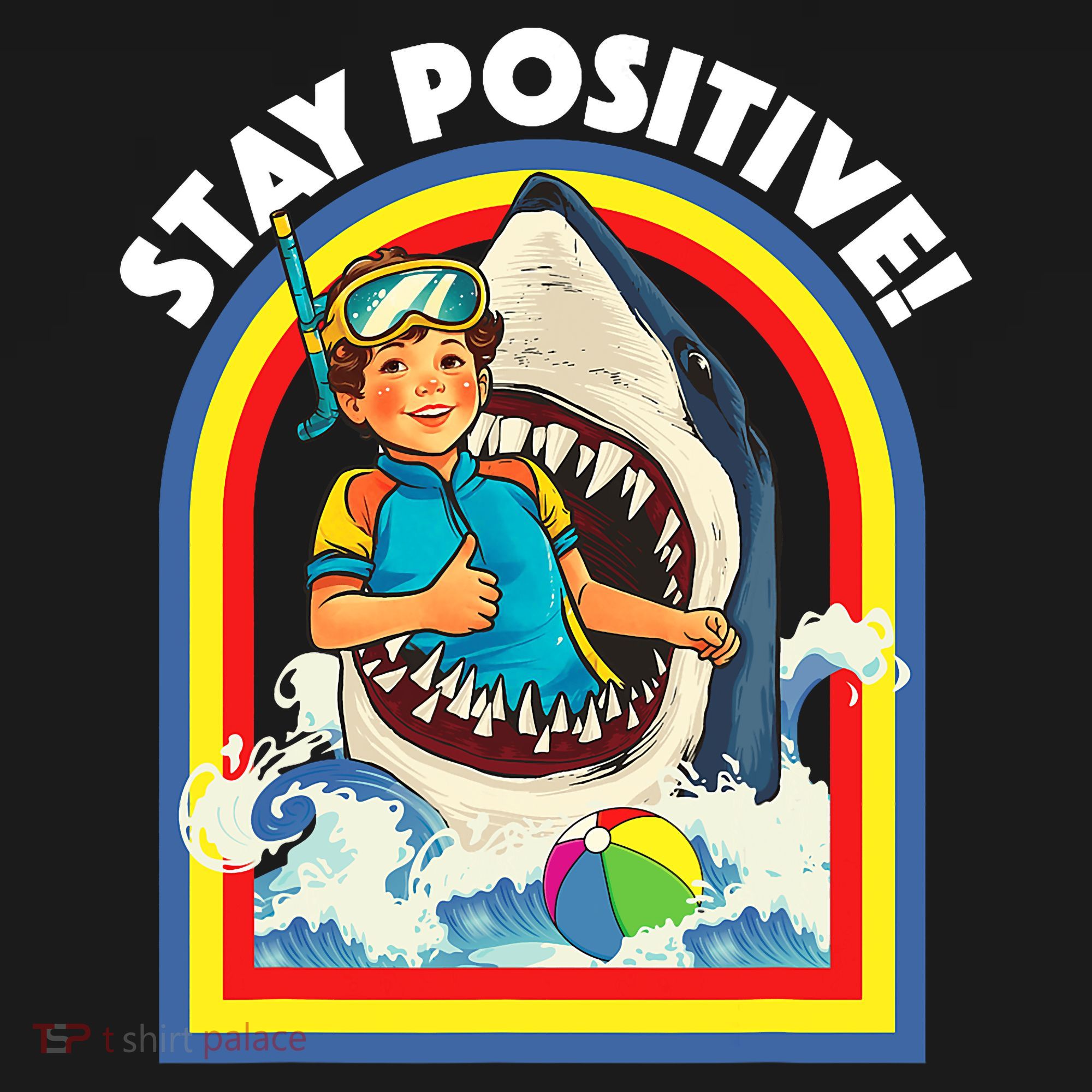 Stay Positive Shark Lover Wildlife Ocean Sea Animal Lover Women's Hoodie