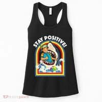 Stay Positive Shark Lover Wildlife Ocean Sea Animal Lover Women's Tank Top thumb 0